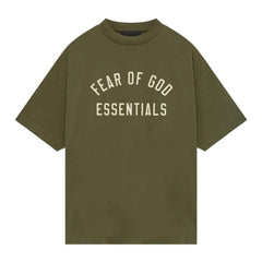 Essentials Fear of God Jersey Crewneck Tee Military